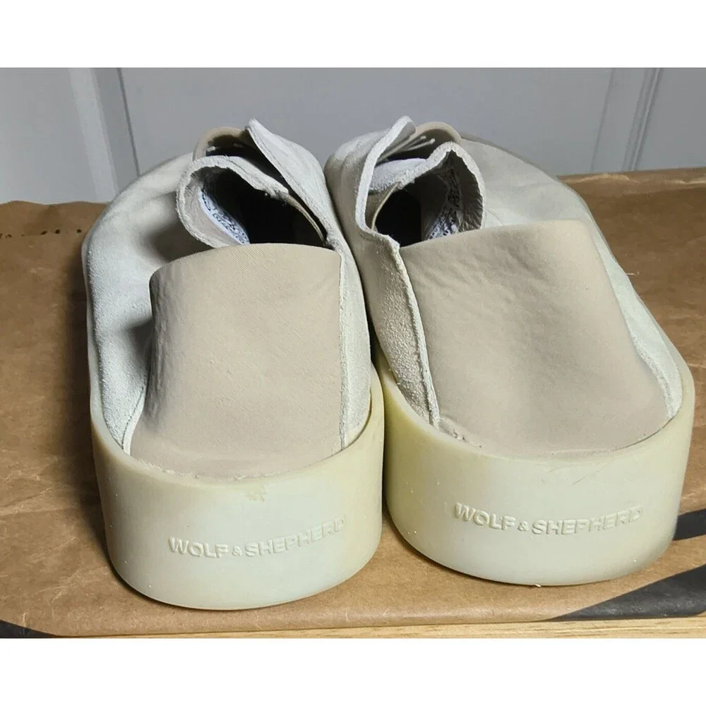 Wolf & Shepherd Cruise Shoes Mens US10 Beige Suede Slip On Casual Sneakers EU 43